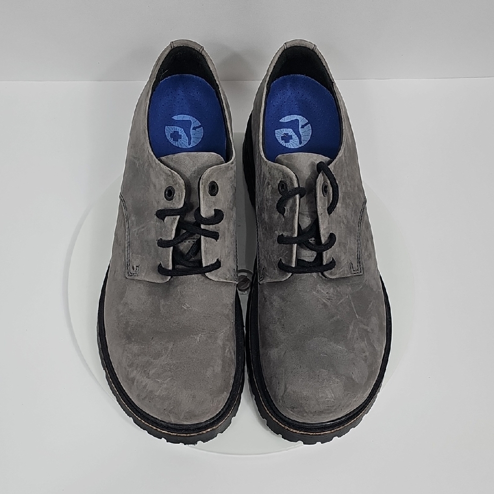 NIB Birkenstock Highwood Lace Low 44 Regular Fit Graphite Gray Nubuck Leather - Picture 3 of 12